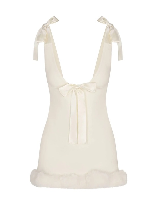 SKIMS Dresses & Skirts - SKIMS CLOUD MINI DRESS IN ECRU S